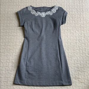 Embellished Neck Sheath Dress